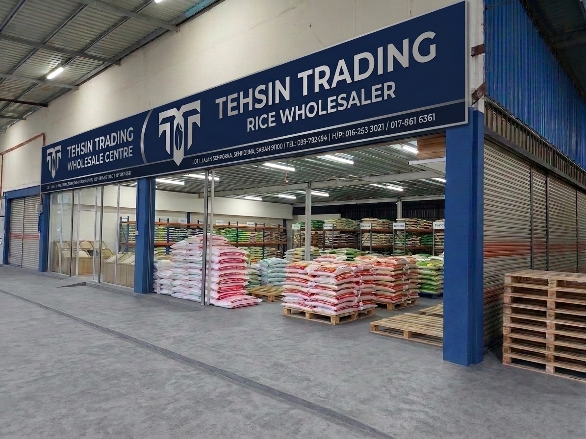 TEHSIN TRADING rice wholesale centre in Semporna