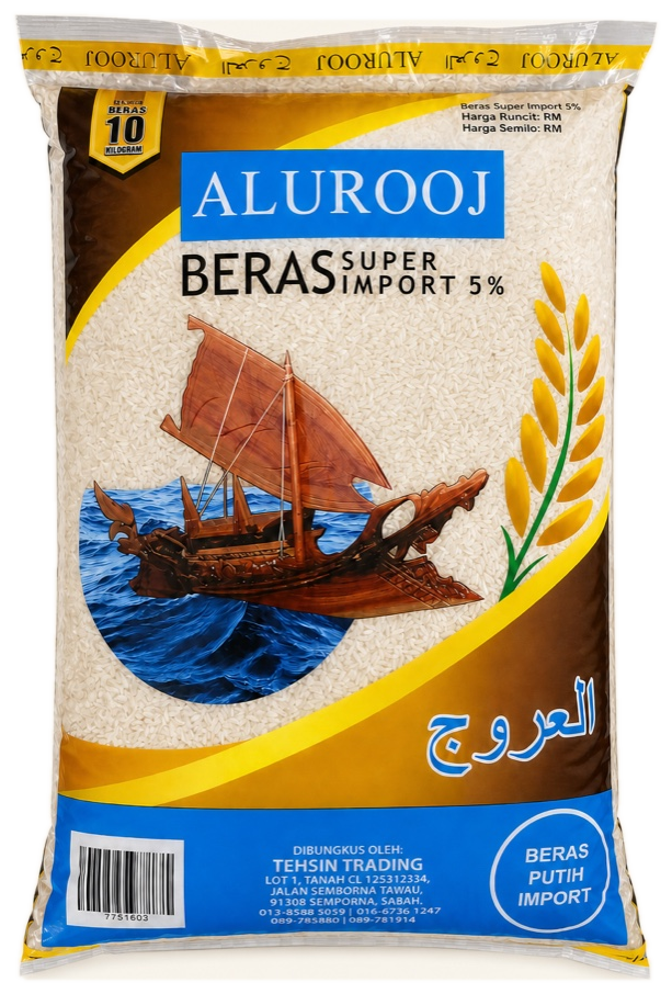 ALUROOJ Cap Lepa 10kg rice pack